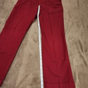 Vineyard Vines Slim Fit Breaker Pant 30/30 Pigment Dyed Red EUC